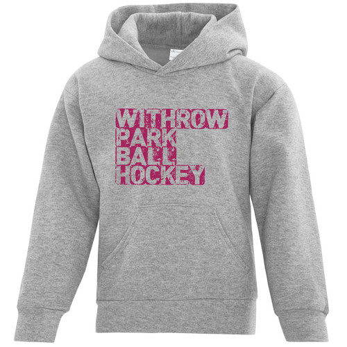 Youth WPBHL Everyday Fleece Hoodie - Athletic Grey (Design 5) (WPB-329-AH)
