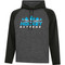 HKE Adult Dynamic Heather Fleece Two Tone Hooded Sweatshirt - Black (HKE-004-BK)