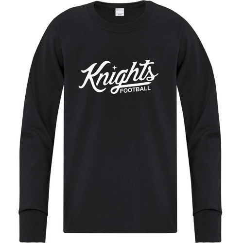 CMF Youth Everyday Cotton Long Sleeve T-Shirt - Black (Design 2) (CMF-321-BK)