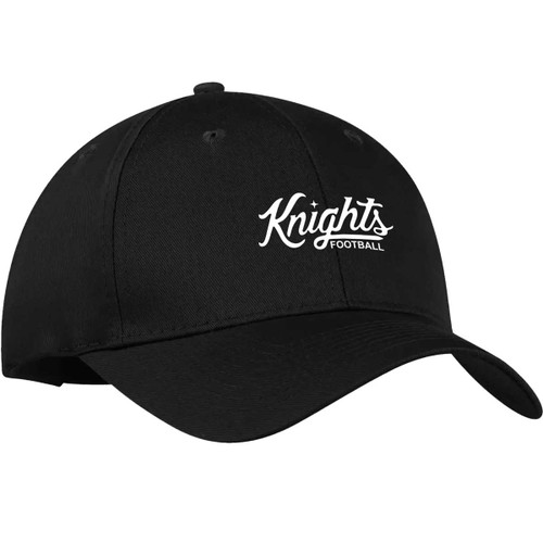 CMF Adult Everyday Cotton Twill Cap - Black (Design 2) (CMF-056-BK.SN-C130-BLA-OS)