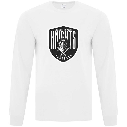 CMF Adult Everyday Cotton Long Sleeve T-Shirt - White (CMF-015-WH)