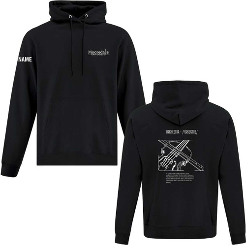 MYO Adult Everyday Fleece Orchestra Hoodie - Black (MYO-004-BK)