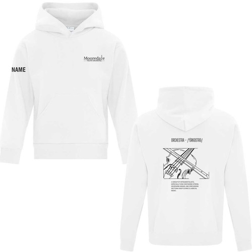 MYO Youth Everyday Fleece Orchestra Hoodie - White (MYO-302-WH)