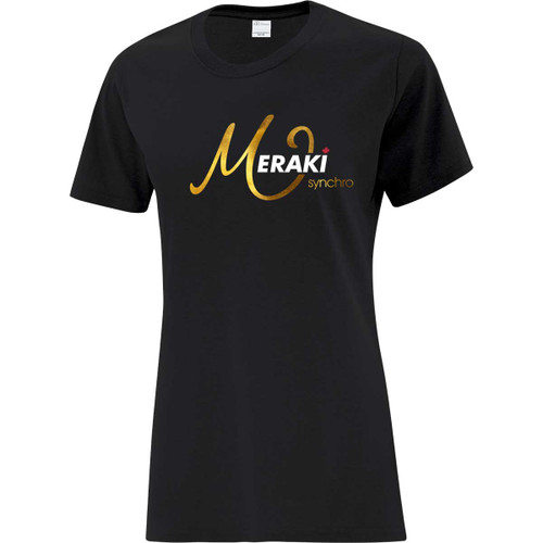 LSC Meraki Ladies Everyday Cotton T-Shirt - Black (LSC-211-BK)