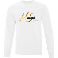 LSC Meraki Adult Everyday Cotton Long Sleeve T-Shirt - White (LSC-012-WH)