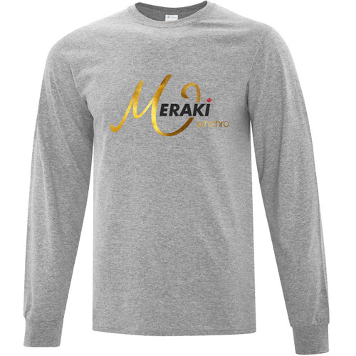 LSC Meraki Youth Everyday Cotton Long Sleeve T-Shirt - Athletic Heather (LSC-312-AH)