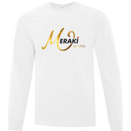 LSC Meraki Youth Everyday Cotton Long Sleeve T-Shirt - White (LSC-312-WH)