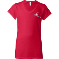 NSW Women’s Softstyle V-Neck T-Shirt - Red (NSW-276-RE)