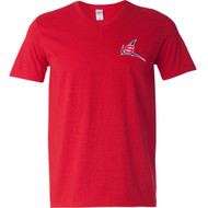 NSW Adult Softstyle V-Neck T-Shirt - Cherry Red