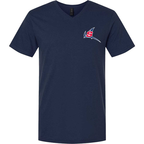 NSW Adult Softstyle V-Neck T-Shirt - Navy (NSW-076-NY)