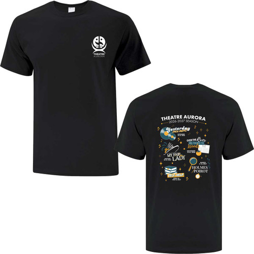 Adult Theatre Aurora Everyday Cotton Tee - Black (TAU-104-BK)