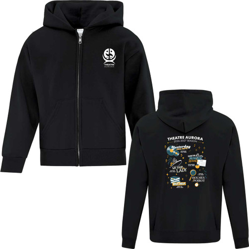 Youth Theatre Aurora Full Zip Hoodie - Black (TAU-305-BK)