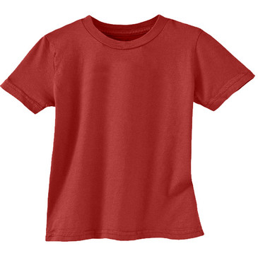 Organic Cotton Toddler Tee - Solid - Poppy