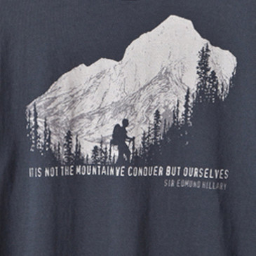 Men's Organic Hiking T-Shirt Soft Black