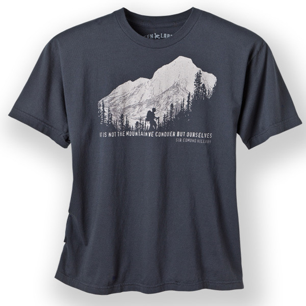 Men's Organic Hiking T-Shirt Soft Black