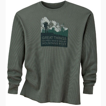 Men and Mountains Men's Thermal - Willow Small