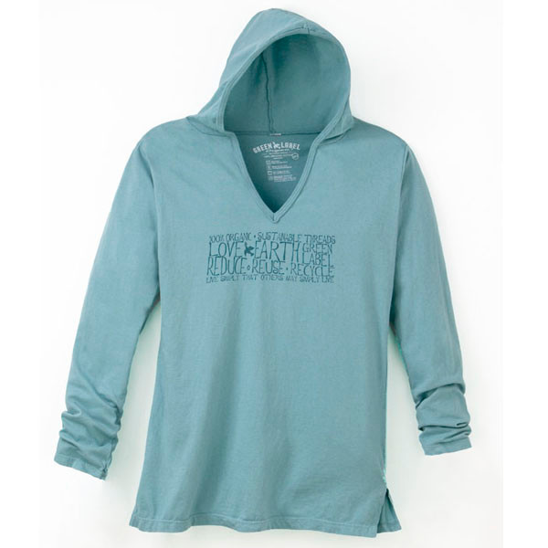 Women's Slim Hooded Tunic Live Simply Sea Foam