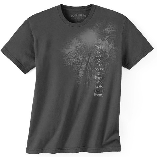 Peace Trees Men's T-Shirt Soft Black