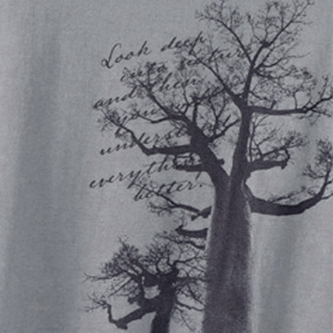 Look Deep Trees Men's Crew Graphite