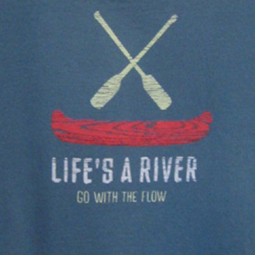 Women's Slim Scoop - Go With the Flow Blue Star