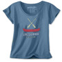 Women's Slim Scoop - Go With the Flow Blue Star