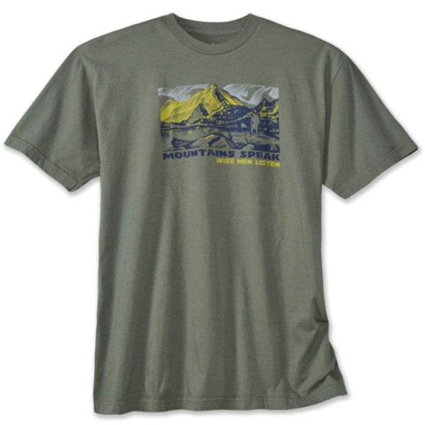 Men's Nature Graphic Tees - Mountains Speak Willow