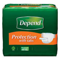 Depend Protection Brief with 4 Tabs Small/Medium 19" - 34"  6935456-Case
