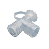 AirLife Elbow Ventilator with Suction Port and Cap, 22mm I.D. x 22mm O.D.  55001550-Case