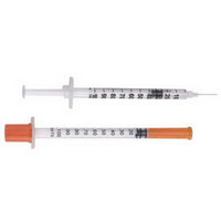 U-100 Insulin Syringe with Micro-Fine IV Needle 28G x 1/2", 1 mL (100 count)  58329424-Box