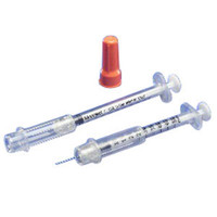 Monoject Insulin Safety Syringe 29G x 1/2", 1 mL (100 count)  61511110-Box