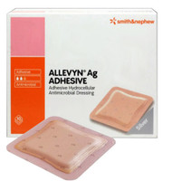 ALLEVYN Ag Adhesive Absorbent Silver Hydrocellular Dressing, 5" x 5"  5466020973-Box
