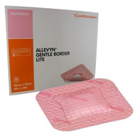 ALLEVYN Gentle Border Lite Silicone Gel Adhesive Hydrocellular Foam Dressing, 4" x 4"  5466800835-Box