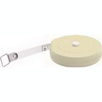 Tape Measure, White 1/4" X 60". Rectractable,Each  6635780000-Each