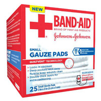 J & J Band-Aid First Aid Gauze Pads 2" x 2" 25 CT  53111612400-Box