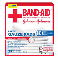 J & J Band-Aid First Aid Gauze Pads 4" x 4" 25 CT  53111612800-Box
