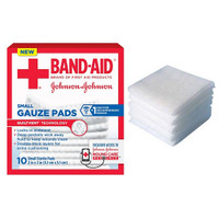 J & J Band-Aid First Aid Gauze Pads 2" x 2" 10 CT  53111656900-Box