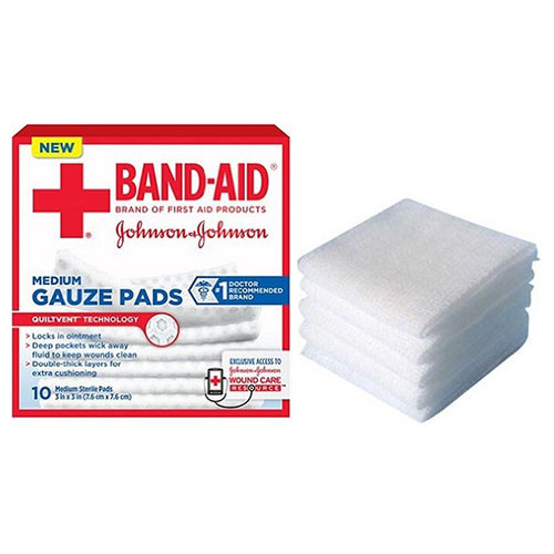 J & J Band-Aid First Aid Gauze Pads 3" X 3" 10 CT 53111657000-Box - MAR ...