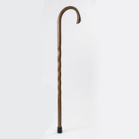 Brazos Twisted Oak Crook Neck Classic Wood Cane, Brown  6450230000246-Each