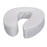 Vinyl Cushion Toilet Seat Riser 4", White  6652012471900-Each