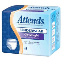 Attends Overnight Protective Underwear with Leakage Barriers, Large 44" - 58"  48APPNT30-Case