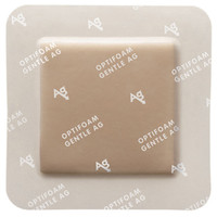 Optifoam Ag Antimicrobial Adhesive Gentle Border Dressings, 6" x 6"  60MSC9766EP-Box