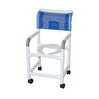 PVC Shower Chair 300 lbs., 40" x 22" x 18", Blue Mesh  60PVCM1183-Each