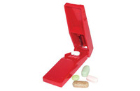 HealthSmart Pill Cutter Tablet Splitter, Red  6664054370000HS-Each