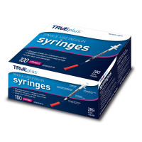 Trueplus Single-Use Insulin Syringe, 28G x 1/2", .5 mL (100 Count)  67S4H01B28100-Box