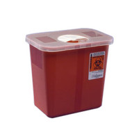 Multi-Purpose Sharps Container with Hinged Rotor Lid 3 Gallon  688527R-Each
