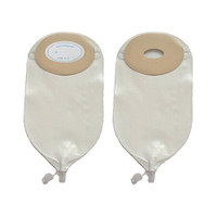 Special Nu-Flex Adult Post-Op Urine Pouch Oval A Custom Pre-Cut 1/2" x 1" Opening, Deep Convex  798835AEDC-Box