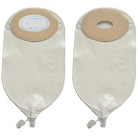 Nu-Flex Oval D Adult Post-Op Urinary Pouch Custom Pre-Cut 1-1/2" x 2-1/4" Opening, Convex  798865IOC-Box