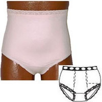 OPTIONS Ladies' Basic with Built-In Barrier/Support, Soft Pink, Dual Stoma, Medium 6-7, Hips 37" - 41"  8080001MD-Each