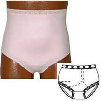 OPTIONS Ladies' Basic with Built-In Barrier/Support, Soft Pink, Dual Stoma, X-Large 10, Hips 45" - 47"  8080001XLD-Each
