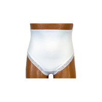 OPTIONS Ladies' Brief with Built-In Barrier/Support, White, Center Stoma, Large  8088004LC-Each